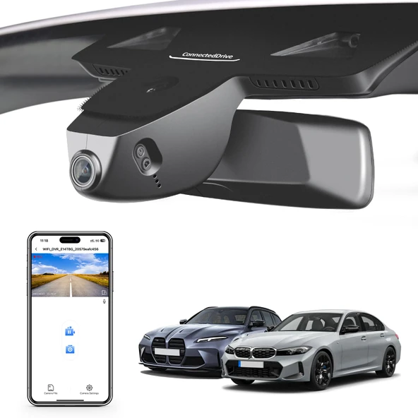 Mangoal 4K Araç Kamerası BMW 3 Serisi Gen7 G20 G21 G28 2020 2021 2022 2023 2024 Select 2019 M3 G80 G81 (Model D), OEM Stil, 2160P UHD Video, WiFi ve APP, 64 GB Kart ürün görseli 1