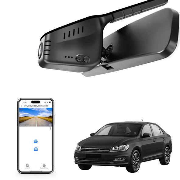 4K Araç Kamerası Volkswagen için özel uyum (Model A), Sensör Kapağı Olmadan Dikiz Aynası Tabanı, OEM Görünüm, UHD 2160P Video, Uygulama ve WiFi, Döngü Kayıt, 64 GB Kart ürün görseli 1