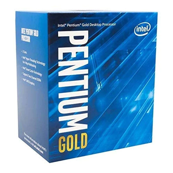 Intel® Pentium Gold G-6400 Masaüstü İşlemci (2 Çekirdek, 4,0 GHz, LGA1200 (Intel® 400 Serisi) 58W (BX80701G6400) ürün görseli 1