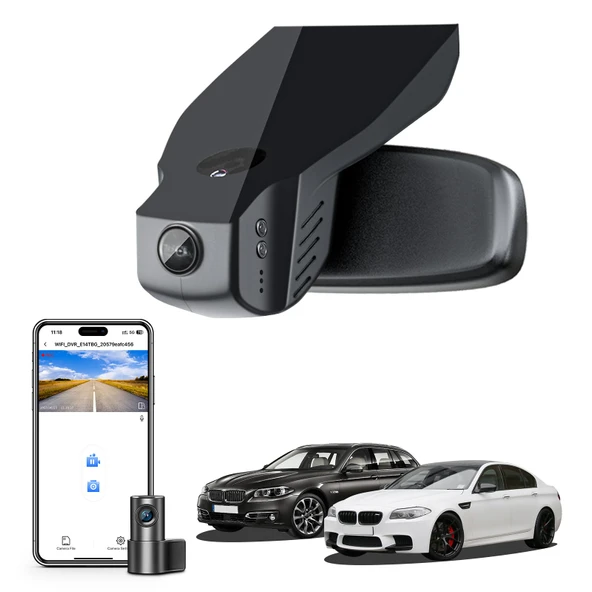 Mangoal Ön 4K ve Arka 1080p Çizgi Kam BMW 5 Serisi Gen6 F07 F10 F11 F18 2014 2015 2016 Select 2017 M5 F10 (Model B), OEM Stil, 2160P UHD Video, WiFi ve APP, 128 GB Kart ürün görseli 1