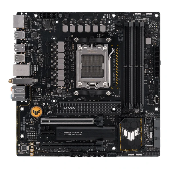 ASUS TUF Gaming B650M-PLUS WiFi anakart soketi AMD AM5 (Ryzen 7000, Micro-ATX, PCIe 5.0, DDR5 bellek, 14 güç aşaması, USB 3.2 Gen 2x2 Type-C, WiFi6, Aura Sync) ürün görseli 1