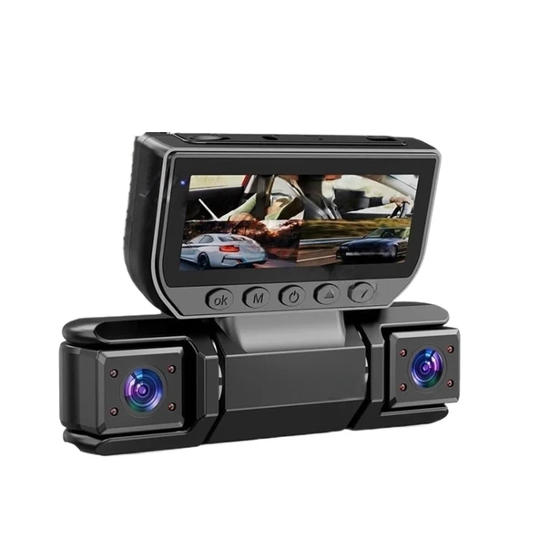 Araba Ön Görüş İleri Kamera 360 Derece Araba DVR 1080 P Video Kaydedici WiFi Dashcam için Ön Sağ Sol Arka Görüş Kamerası (X145-WIFI, Yok) ürün görseli 1
