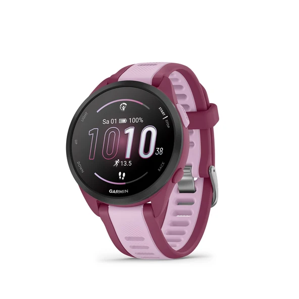 Garmin Forerunner 165 Music - 1,2" AMOLED dokunmatik ekran, egzersiz önerileri, sağlık verileri, akıllı işlevler ve bileğinizde müzik ile koşu için hafif GPS akıllı saat ürün görseli 1