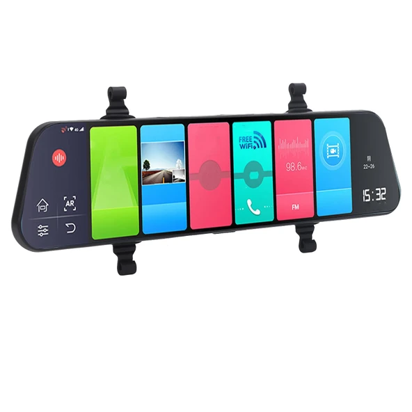 1080P Ayna Araç Kamerası, 12" Dikiz Aynası Kamerası, AR Akıllı Harita, WDR, GPS Takip, HD Ön ve Arka Kamera, Park İzleme, Otomobiller, Kamyonlar için ürün görseli 1