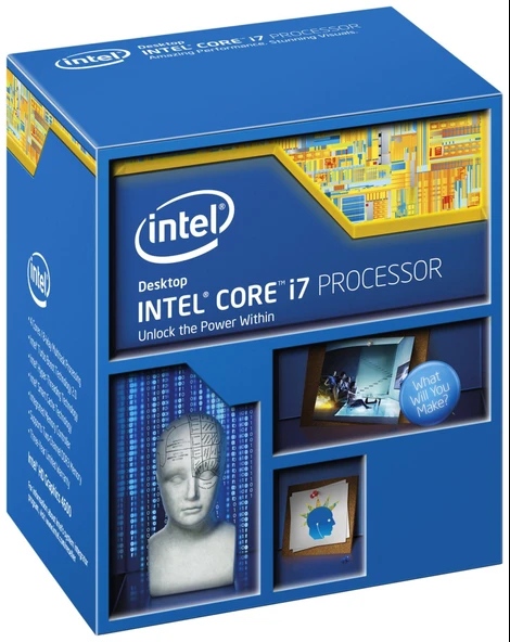Intel i7 4770S Core işlemci (3,1 GHz, Soket 1150, 8 MB önbellek, 65 Watt) kutulu ürün görseli 1