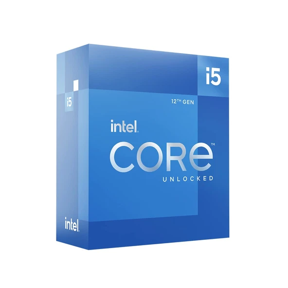 Intel® Core™ i5-12600K 12. Nesil Masaüstü İşlemci (Siyah, Temel Saat: 3,7 GHz Turbo Boost: 4,9 GHz, 6 Çekirdek, LGA1700, RAM DDR4 ve 128 GB'a kadar DDR5) ürün görseli 1