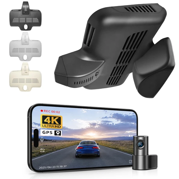Mercedes-Benz GLC Gen1 X253/C253 2016-2020 (Model D Siyah), GLC300 vb. için Ön 4K ve Arka 1080P Araç Kamerası, OEM Görünüm, WiFi ve APP, Döngü Kayıt, G-Sensor, Kurulumu Kolay, 128 GB Kart ürün görseli 1