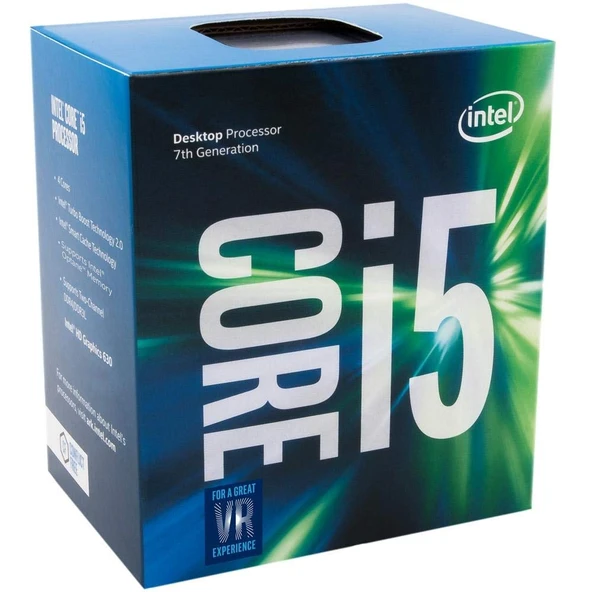 Intel BX80677I57400 CPU Intel Core i5-7400 İşlemci 6M önbellek, 3,50 GHz'e kadar gri ürün görseli 1