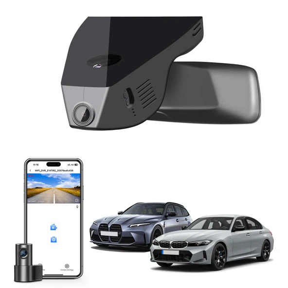Mangoal Ön 4K ve Arka 1080p Çizgi Kam BMW 3 Serisi Gen7 G20 G21 G28 2020 2021 2022 2023 2024 Select 2019 M3 G80 G81 (Model C), OEM Stil, 2160P UHD Video, WiFi ve APP, 128 GB Kart ürün görseli 1