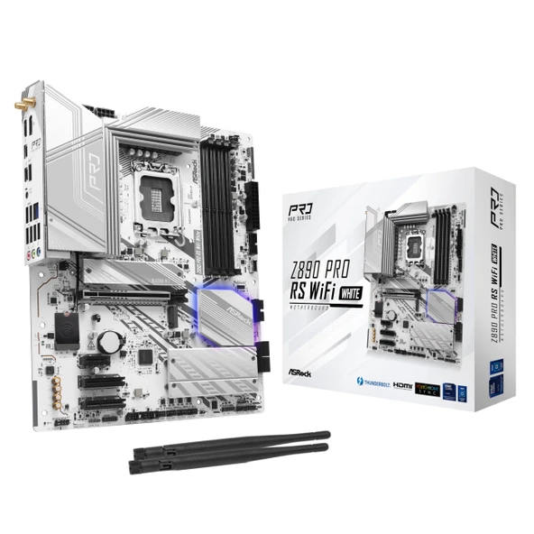 ASRock Z890 Pro RS WiFi Beyaz anakart ürün görseli 1