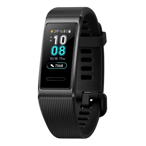 Huawei Band 3 Pro Dokunmatik Ekranlı Fitness Takip Bilekliği GPS Su Geçirmez Siyah ürün görseli 1