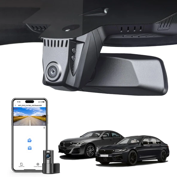 Mangoal Ön 4K ve Arka 1080p Çizgi Kam BMW 5 Serisi Gen7 G30 G31 G38 2018 2019 2020 2021 2022 2023 Select 2017 M5 F90 (Model A), OEM Stil, 2160P UHD Video, WiFi ve APP, 128 GB Kart ürün görseli 1