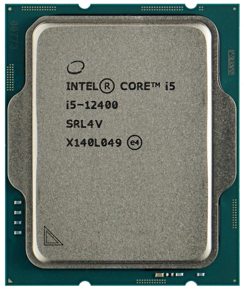 Intel Core i5-12400 12. Nesil Masaüstü İşlemci (Temel Saat: 2,5 GHz, 6 Çekirdek, LGA1700, RAM DDR4 ve 128 GB'a kadar DDR5) BX8071512400 5'li Paket, Gümüş ürün görseli 1