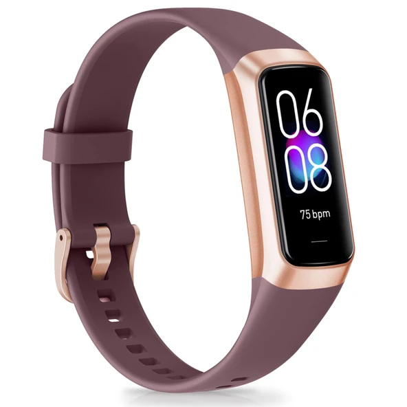 Bakoor Fitness Takip Cihazı, 7/24 Kalp Atış Hızı Kan Oksijen Uyku Monitörü ile Fitness Saati, 1,1 "AMOLED HD Dokunmatik Renkli Ekran, Adımsayar, Aktivite Takipçisi, Adımsayar, Sağlık için Akıllı Saat ürün görseli 1