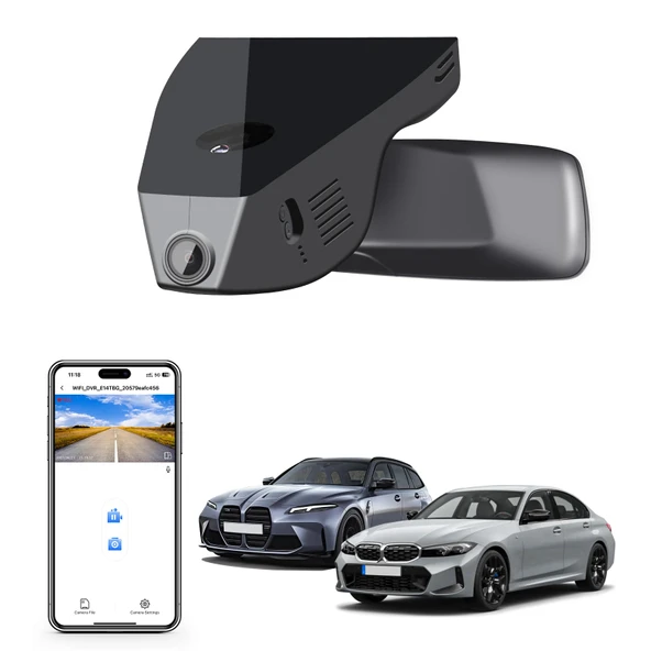 Mangoal 4K Dash Cam BMW 3-Series Gen7 G20 G21 G28 2020 2021 2022 2023 2024 Select 2019 M3 G80 G81 (Model C), OEM Stil, 2160P UHD Video, WiFi ve APP, 64GB Kart ürün görseli 1