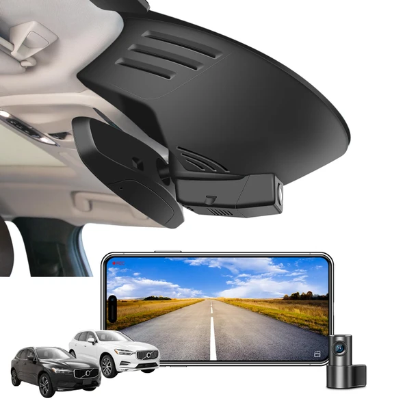 Ön 4K ve Arka 1080P Araç Kamerası Özel XC60 2018 2019 2020 2021 (Model C), T5 T6, OEM Görünüm, UHD 2160P Video, WiFi ve Uygulama, Döngü Kayıt, Kurulumu Kolay, 128 GB Kart ürün görseli 1