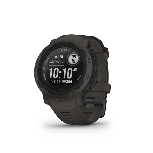 Garmin Instinct 2 45 mm - 28 güne kadar pil ömrü, 40'tan fazla spor uygulaması, egzersiz durumu, kondisyon yaşı veya uyku analizi gibi fitness fonksiyonlarına sahip su geçirmez GPS akıllı saat ürün görseli 1