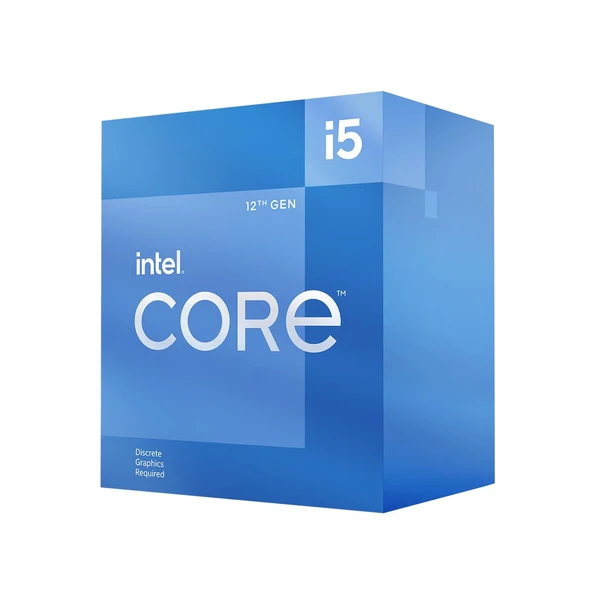 Intel® Core™ i5-12400F 12. nesil masaüstü işlemci (temel saat hızı: 2,5 GHz, 6 çekirdekli, LGA1700, RAM DDR4 ve 128 GB'a kadar DDR5) ürün görseli 1