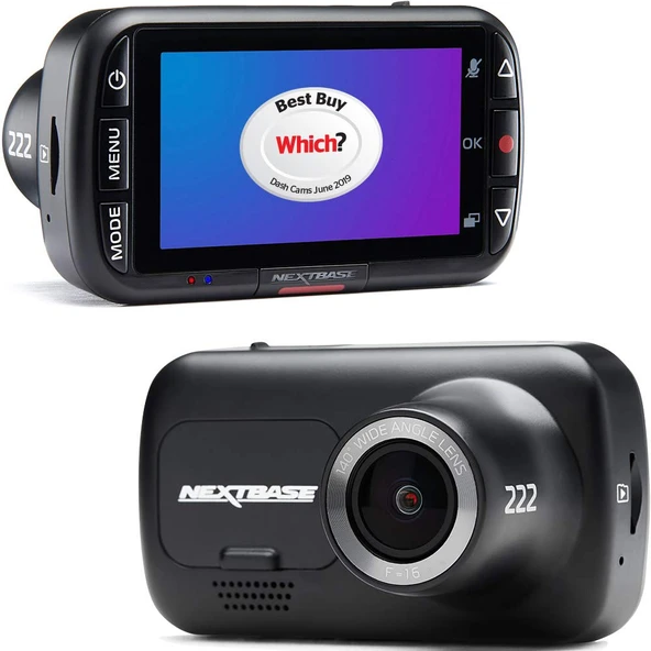 Next Base 222 Araba Kamerası Araç Kamerası Araba Tam 1080p/30fps HD Kayıt - 140 Derece Geniş Açı GSensor Park İzleme Tıkla ve Git Mini Gizli Montaj - Siyah ürün görseli 1