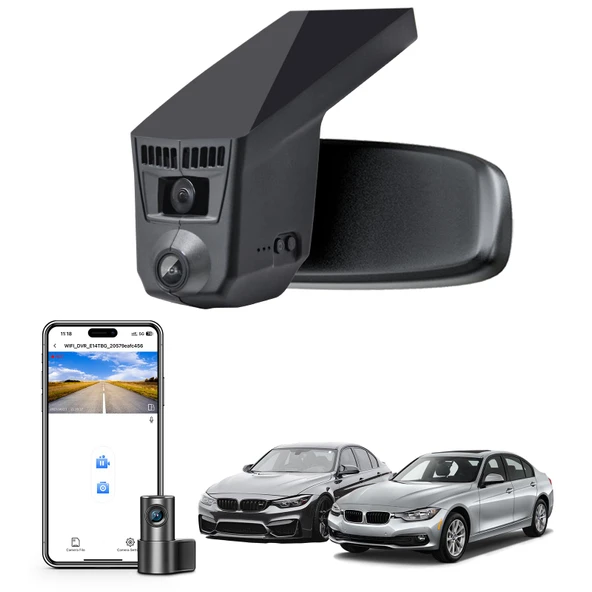 Mangoal Ön 4K ve Arka 1080p Çizgi Kam BMW 3 Serisi Gen6 F30 F31 F34 F35 2012 2013 2014 2015 2016 2017 2018 Select 2019 M3 F80 (Model C), OEM Stil, 2160P UHD Video, WiFi ve APP, 128 GB Kart ürün görseli 1
