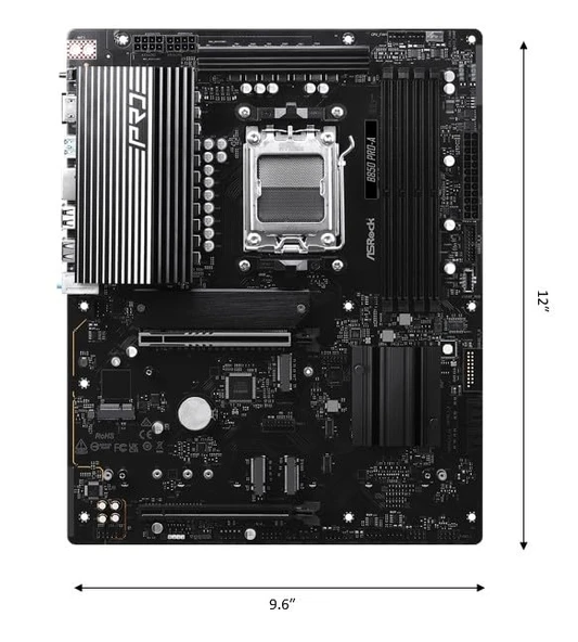 MB ASRock AMD AM5 B850 Pro-A - Resim 2