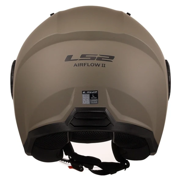 ÇENESİZ KASK LS2 AIRFLOW 2 MAT KUM ORJİNAL L - Resim 5