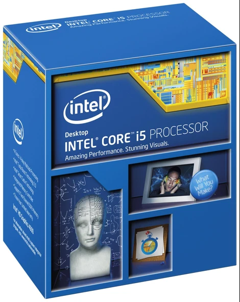 Intel Core i5 4670 işlemci (3,4 GHz, soket LGA1150, 6 MB önbellek) kutulu ürün görseli 1