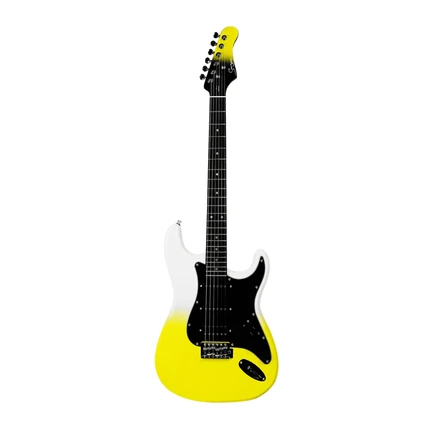 SMIGER L-G2 i6 WKY STRAT TİPİ DAHİLİ EFEKTLİ ELEKTRO GİTAR WHITE YELLOW ürün görseli 1