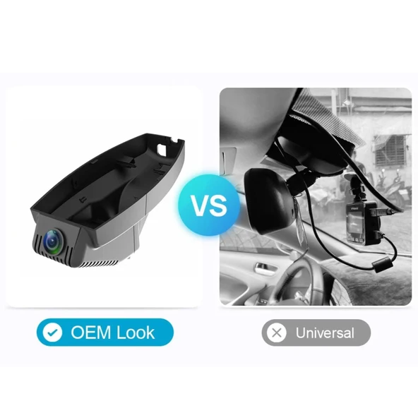 Rufutle Dashcam Araba BMW E60 E61 E65 E66 E70 E72 E83 E84 E88 E92 E93, 4K Dashcam Araba DVR Gece Görüş ile - Resim 5