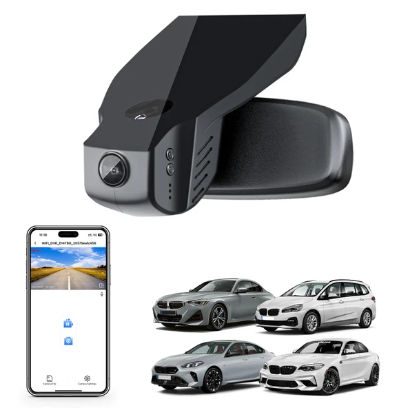 mangoal STARVIS 2 Ön 4K HDR Araç Kamerası IMX678, BMW 2 Serisi Coupé Cabrio için uygun F22 F23 G42 Active Tourer Gran Tourer F45 F46 U06 Gran Coupé F44 M2 F87 (Model B), 5GHz WiFi, GPS, 64GB Kart ürün görseli 1