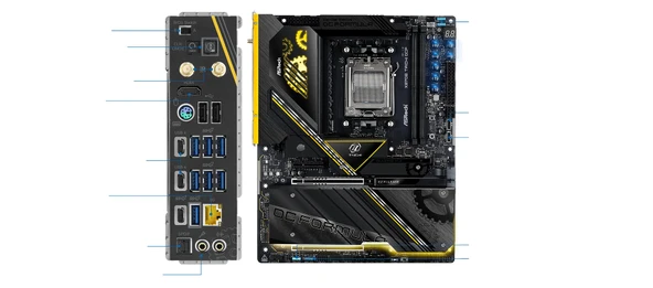 X870E Taichi OCF (siyah/sarı) - Resim 5