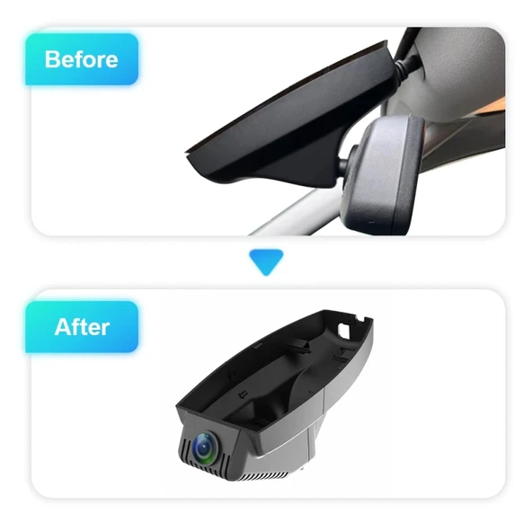 Rufutle Dashcam Araba BMW E60 E61 E65 E66 E70 E72 E83 E84 E88 E92 E93, 4K Dashcam Araba DVR Gece Görüş ile - Resim 3