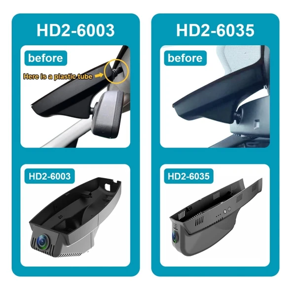 Rufutle Dashcam Araba BMW E60 E61 E65 E66 E70 E72 E83 E84 E88 E92 E93, 4K Dashcam Araba DVR Gece Görüş ile - Resim 2
