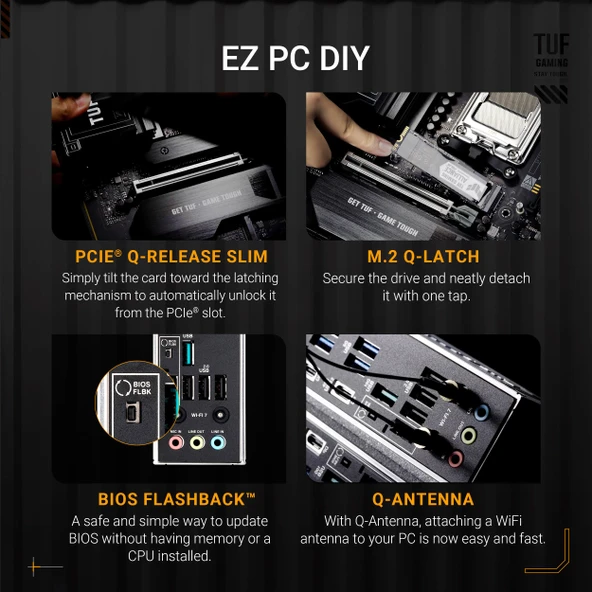 TUF Gaming X870E-PLUS WIFI7 AMD - Resim 4