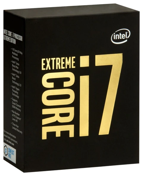 Intel BX80671I76950X Core i7 6950X 3,00 GHz LGA2011 V3 25MB Üst Düzey Masaüstü İşlemci CPU - Siyah ürün görseli 1