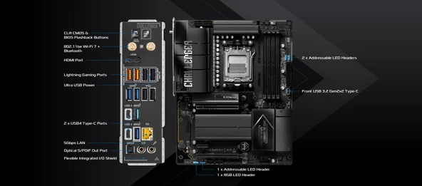 X870E Challenger WiFi (AM5) (D) - Resim 3