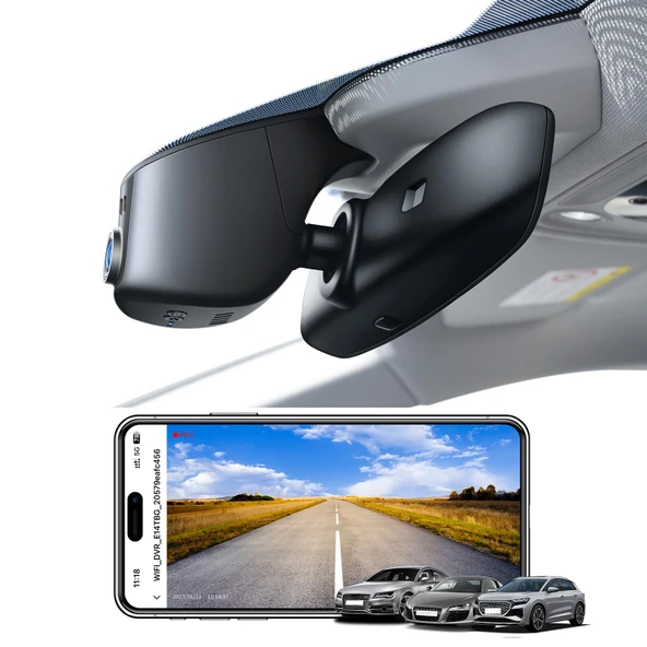 Ön 4K HDR Araç Kamerası STARVIS 2 IMX678, Audi için Özel Uyum (Model A) 2019 2020 2021 2022 2023 2024 A4 A6 Allroad A3 A5 Q5 S4 S6 Q7 A8 S8 TT A7 S5 Q3 S3 S7 RS3 RS5 RS6, 5GHz WiFi, GPS, 64GB Kart ürün görseli 1