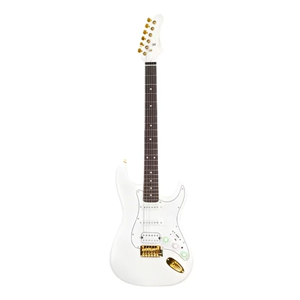 SMIGER L-G2 i6 WG STRAT TİPİ ELEKTRO GİTAR DAHİLİ EFEKTLİ WHITE GOLD ürün görseli 1
