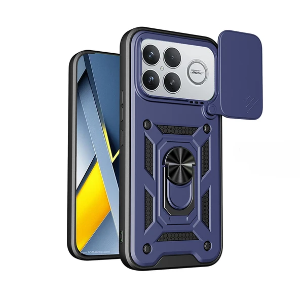 Poco F8 Ultra Kılıf Magnetik Standlı Kamera Korumalı Sürgülü Vega Kapak ürün görseli 1