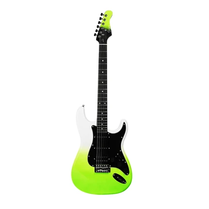 SMIGER L-G2 i6 WKG STRAT TİPİ ELEKTRO GİTAR DAHİLİ EFEKTLİ WHITE GREEN ürün görseli 1