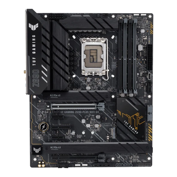 ASUS TUF GAMING Z690-PLUS WIFI D4 anakart soketi Intel LGA 1700 (Intel Z690, PCIe 5.0, DDR4 bellek, WiFi 6, 4x M.2, Thunderbolt 4, Aura Sync) ürün görseli 1