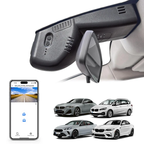 mangoal STARVIS 2 Ön 4K HDR Araç Kamerası IMX678, BMW 2 Serisi Coupé Cabrio için uygun F22 F23 G42 Active Tourer Gran Tourer F45 F46 U06 Gran Coupé F44 M2 F87(Model E), 5GHz WiFi, GPS, 64GB Kart ürün görseli 1