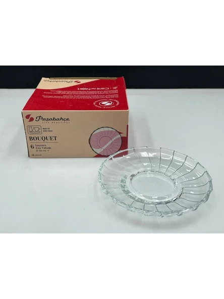 Paşabahçe Baquet Cam Çay Tabağı 6'lı 13 cm ürün görseli 1