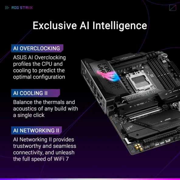 ASUS ROG Strix X870E-E Oyun WiFi AMD AM5 - Resim 2