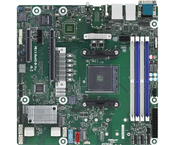 ASRock Rack X570D4U anakart (Micro-ATX, Soket AM4, AMD X570) ürün görseli 1
