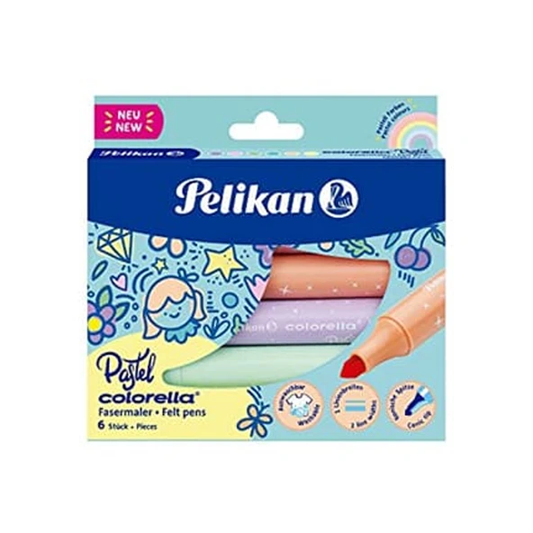 Pelikan Keçeli Kalem Colorella Pastel Jumbo 6 Lı 411 ürün görseli 1