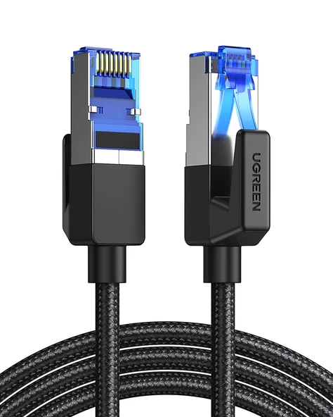 UGREEN Cat8 25Gbps 2000Mhz Örgülü Ethernet Kablosu 1.5 Metre, 80430 ürün görseli 1
