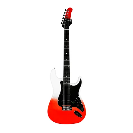 SMIGER L-G2 i6 WKR STRAT TİPİ DAHİLİ EFEKTLİ ELEKTRO GİTAR WHITE RED ürün görseli 1