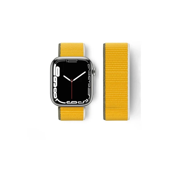 Watch 42mm Hasırlı Cırtcırtlı Kordon - Sarı ürün görseli 1