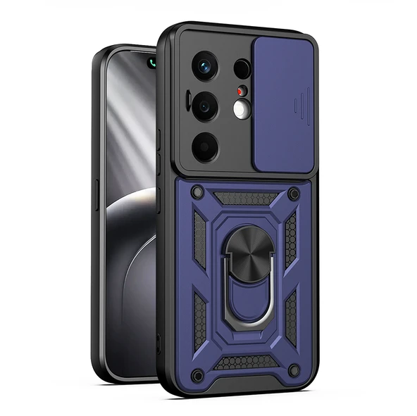 Tecno Camon 50 Kılıf Magnetik Standlı Kamera Korumalı Sürgülü Vega Kapak ürün görseli 1
